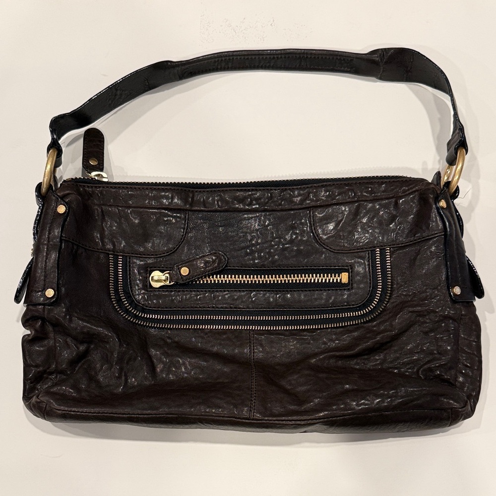 BCBGMaxAzria Dark Brown Leather Handbag - NWOT